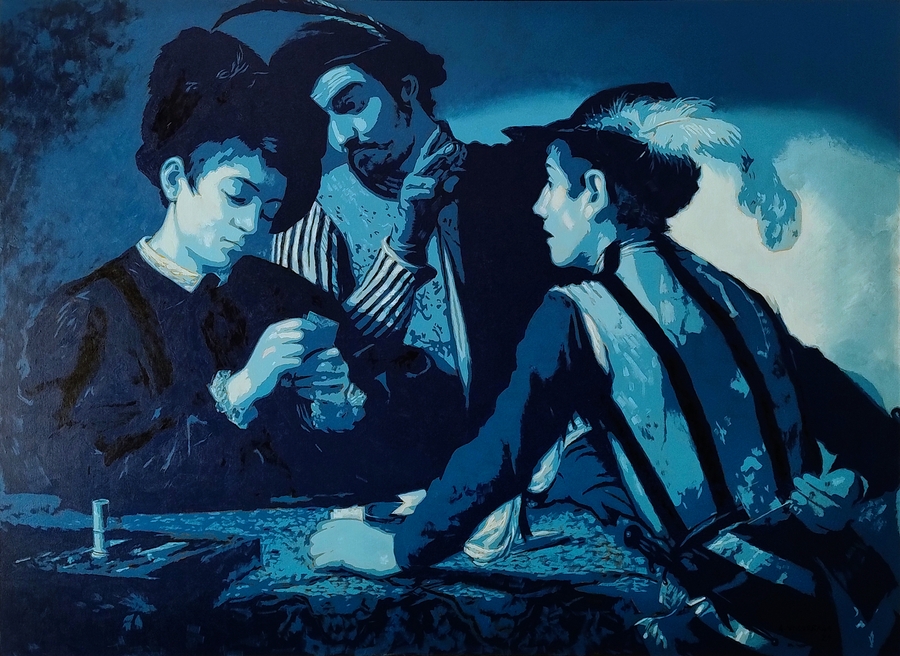 Gregorio Undurraga - The Cardsharps (Caravaggio) (2024)